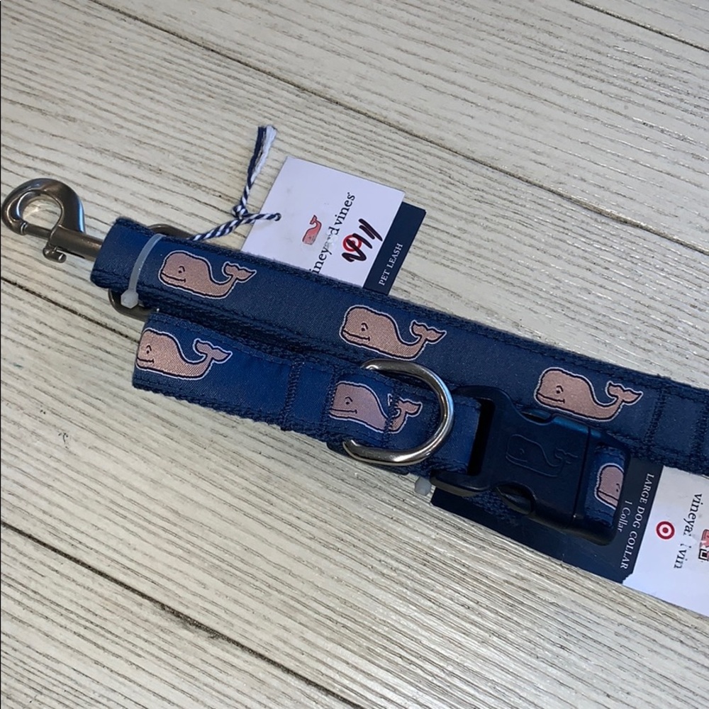 Vineyard Vines Pet leash and Large dog collar